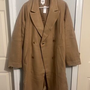 Long beige topcoat from Gap